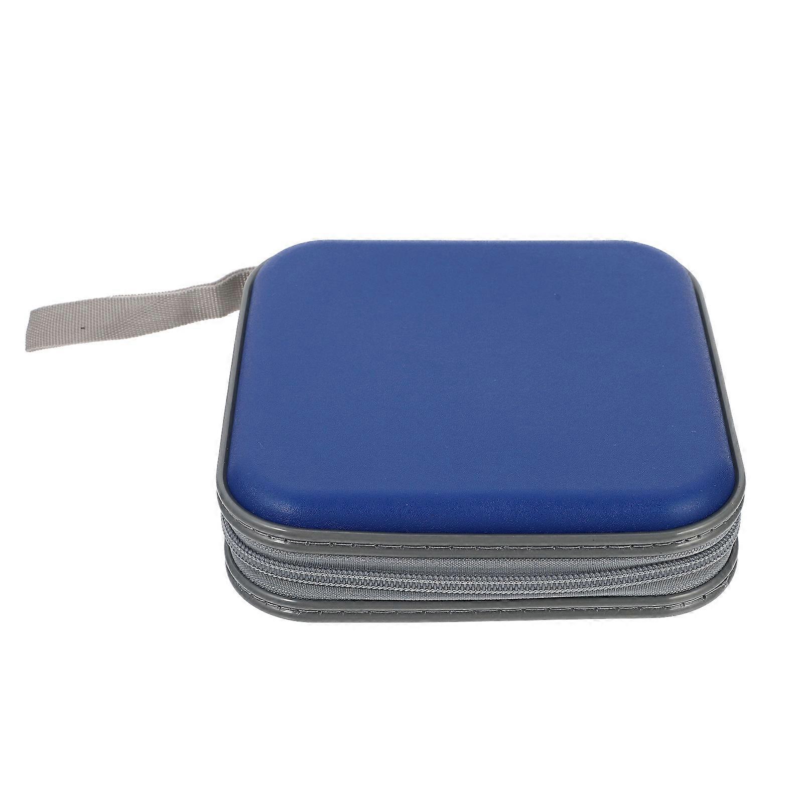 Portable Cd Case Reliable for Storage Use 3Pcs Blue Disc Holder