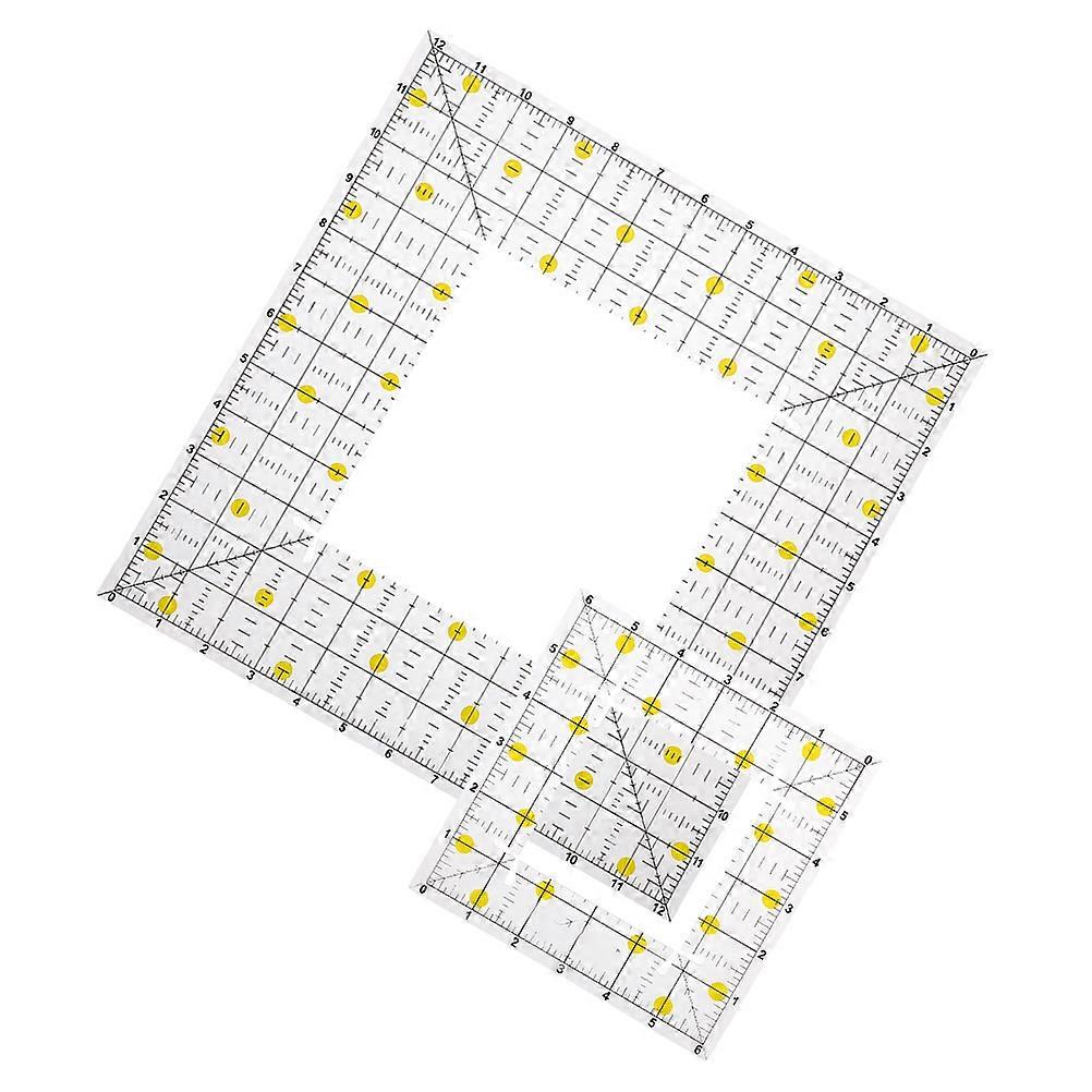Acrylic Patchwork Ruler Quilting Template for Measuring Use 2Pcs