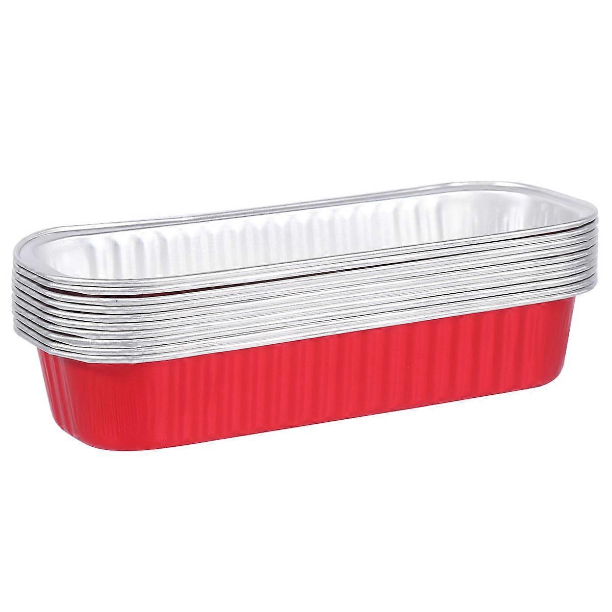 Baking Boxes Disposable Aluminum Foil Bakeware for Dessert Use 10Pcs