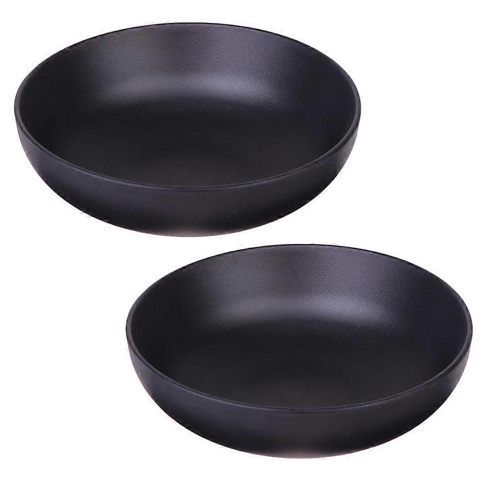 Black Ramen Bowl Serving Bowl for Home Use 2Pcs