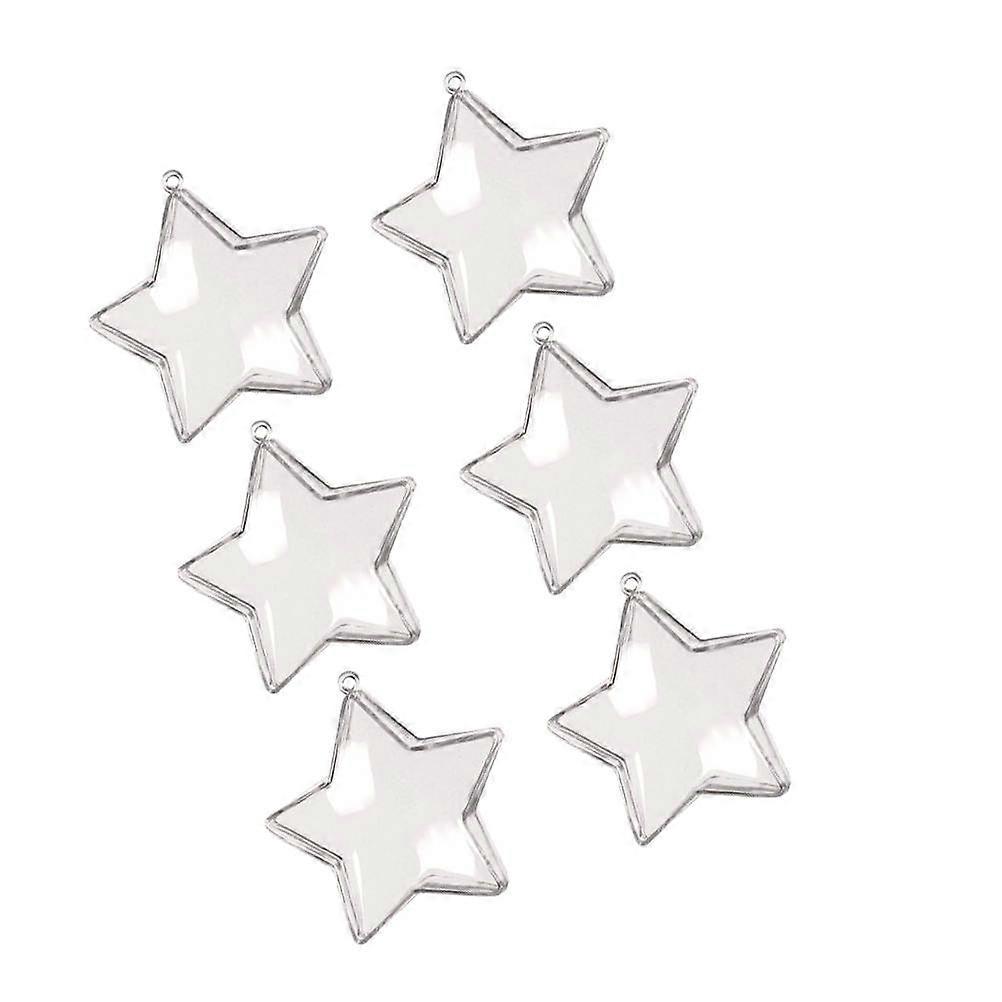 Treat Boxes Candy Storage Box Container Elegant Design for Wedding Party Star Shape Transparent 6Pcs