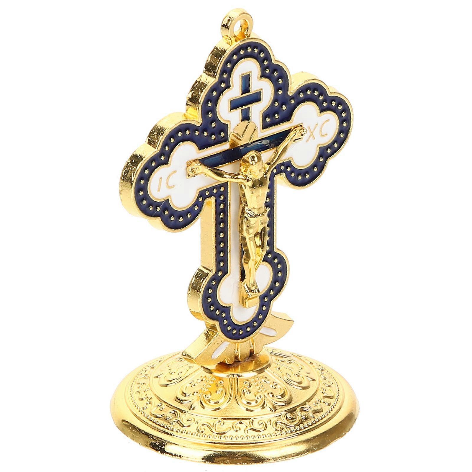 Cross Christmas Ornament Decorative Hanging Pieces 2Pcs for Home Display