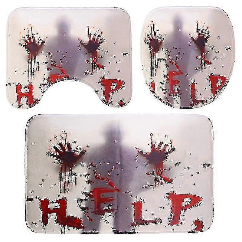 ハロウィーンの装飾のための3pcsトイレマットハロウィーン