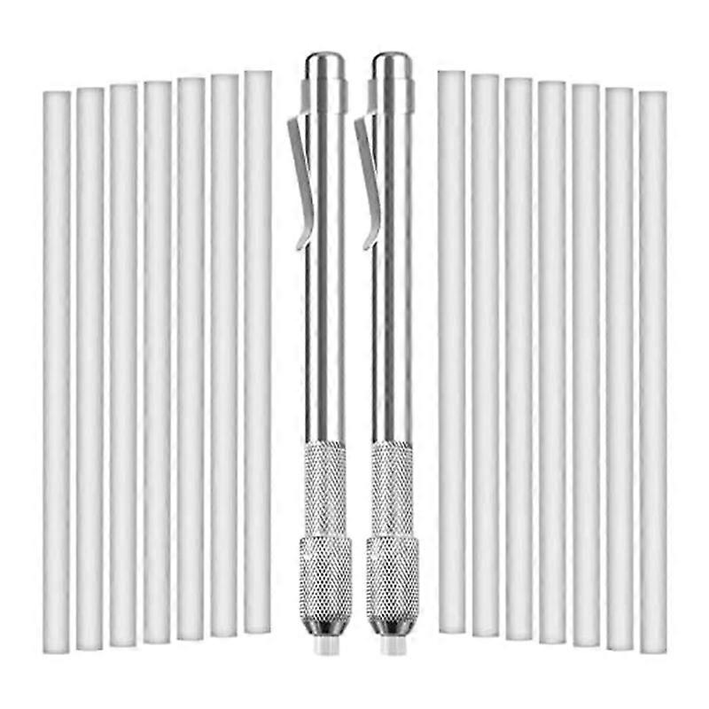 2Pc Soapstone Holders Marker with Refills Soapstone for Welding Tools