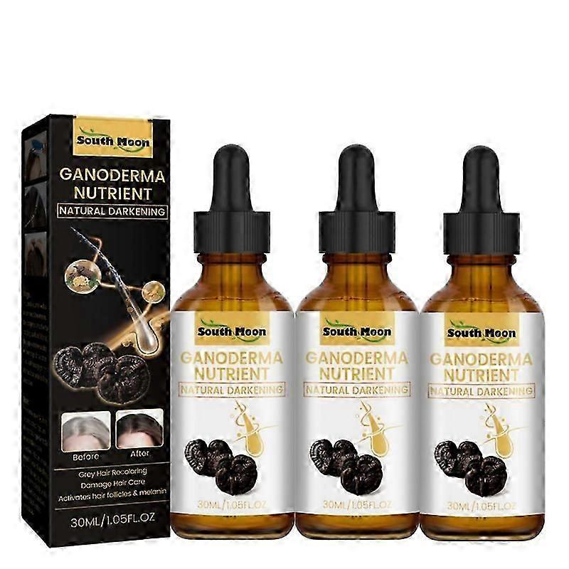 Haarverdunkelungsserum 3 Stück 30 ml Ganoderma Nährstoff kehrt Ergrauen um