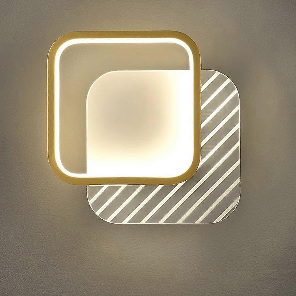 Lamp LED Wall Mounted Light 23W Acrylic Lampshade Square A For Bedroom Bedside Three Color Temperatures