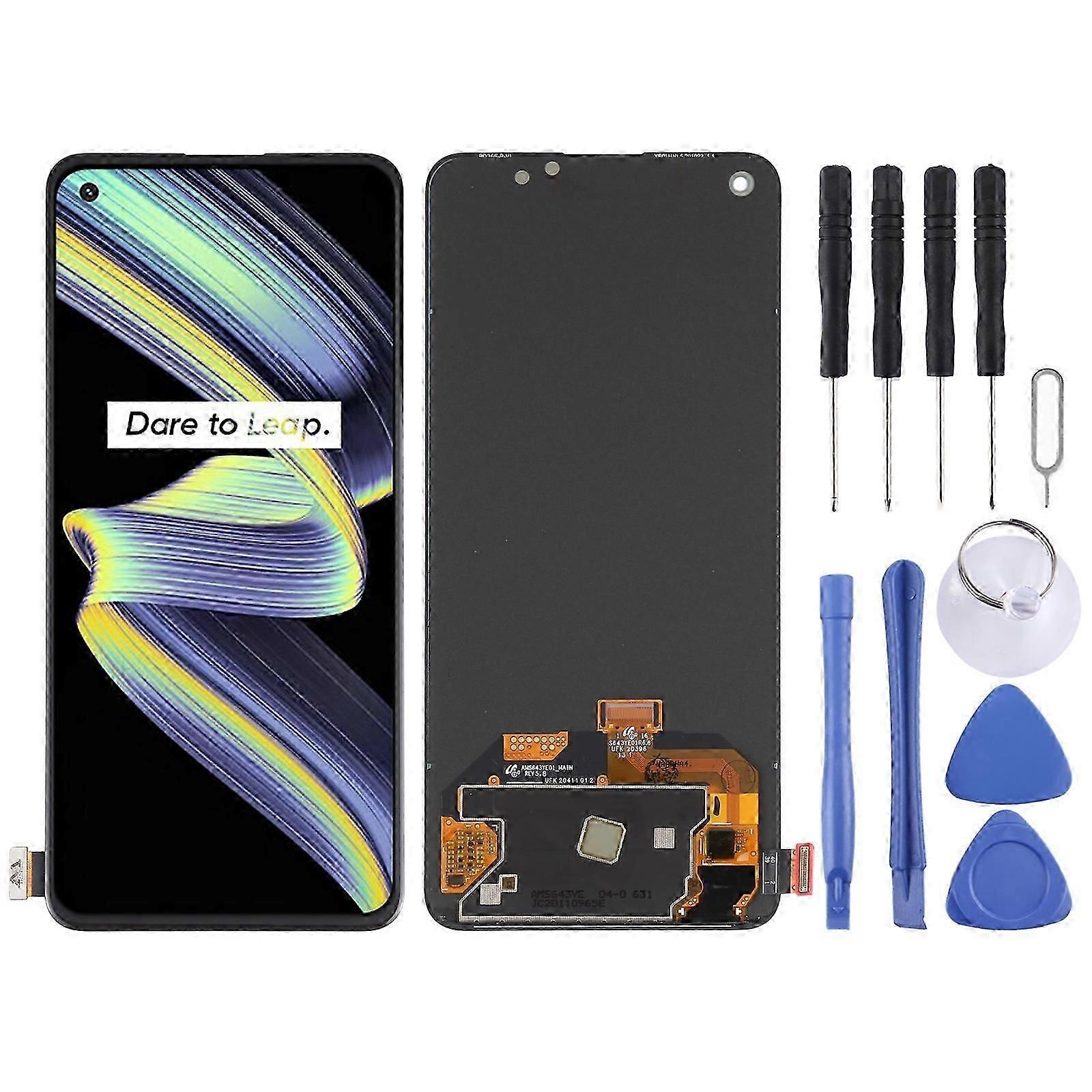 COMPATIBLE Super AMOLED Material LCD Screen and Digitizer Full Assembly for OPPO Realme X7 Max 5G