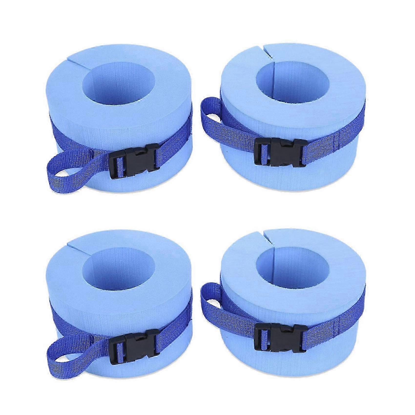 Swimming Weighted Wristbands, 4-Pack for Ankles and Arms, EPS Foam with Adjustable Buckles