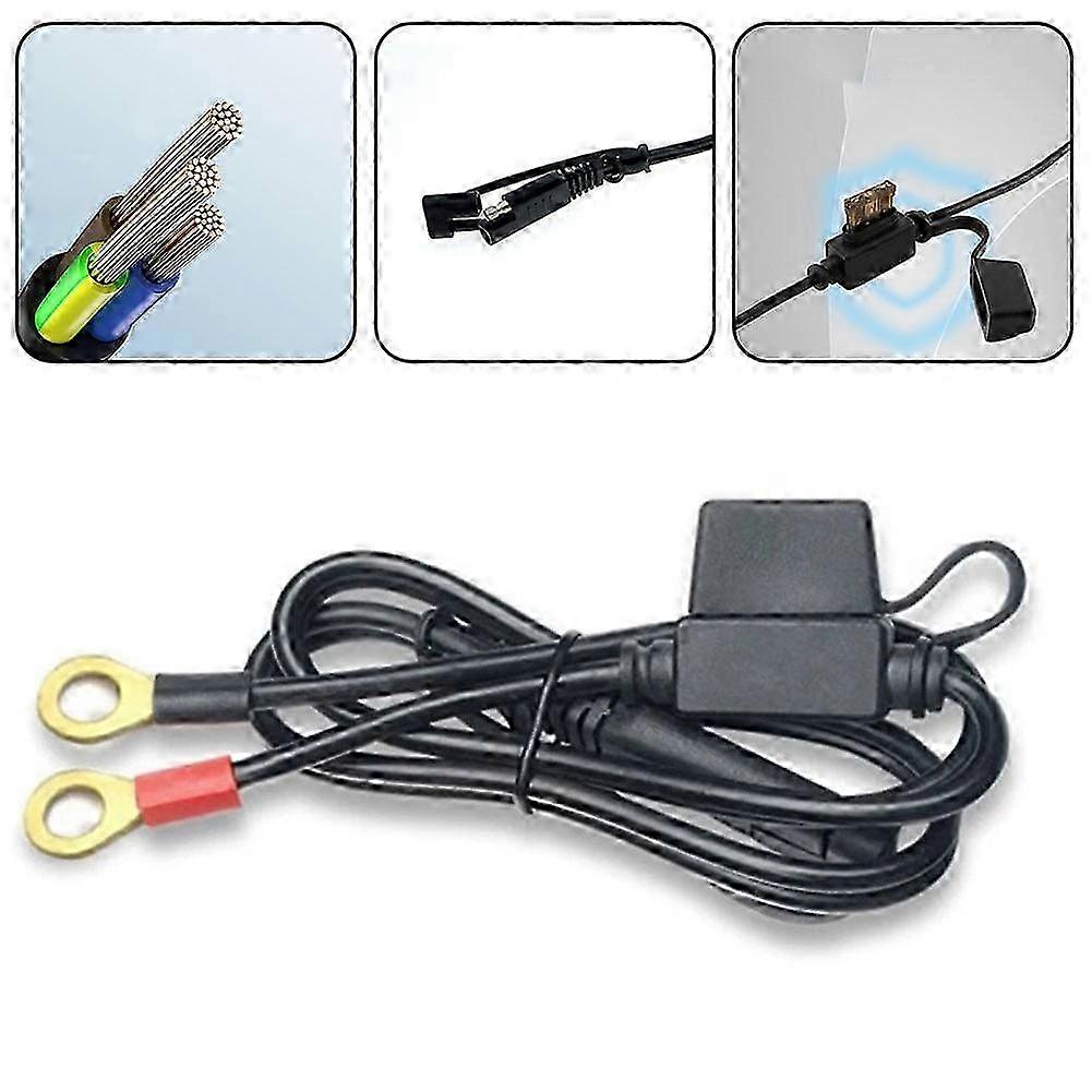 Quick Connect Cable Battery SAE Connector Ring Terminal Harness Fuse Charger 12V 26s