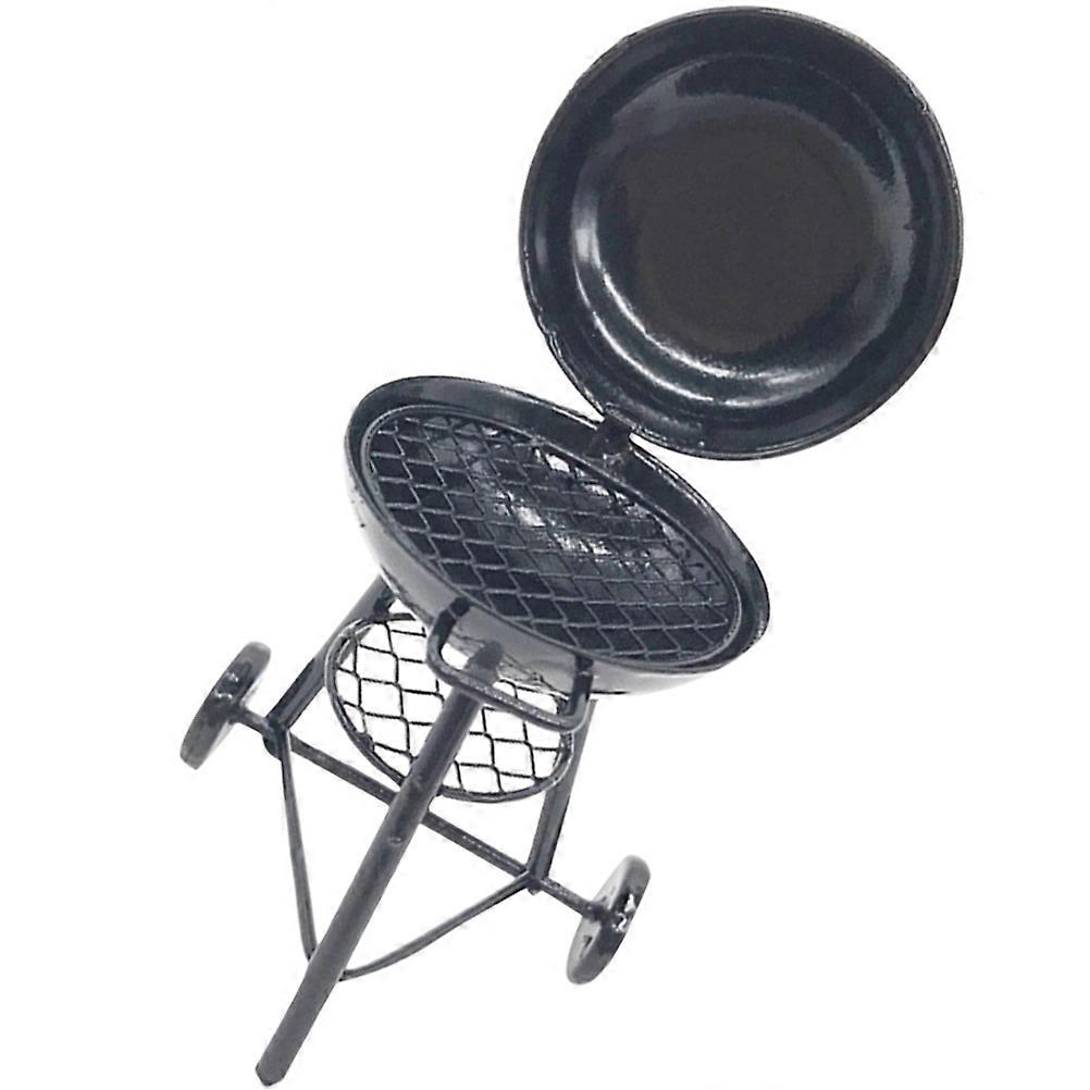 Miniature Bbq Grill for Roasting 4Pcs Black Mini House Kitchen Tool
