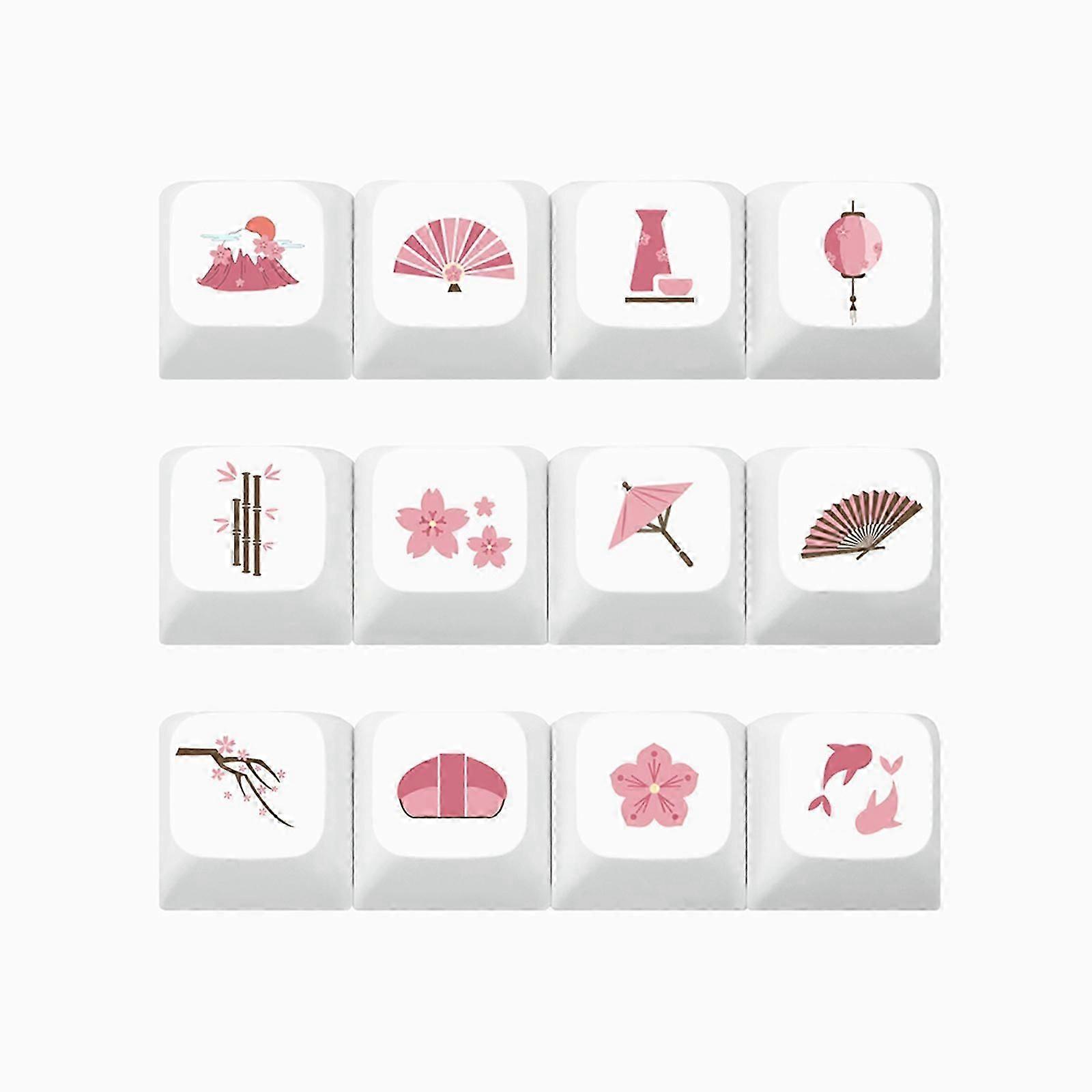 12 Keys/set XDA Profile Tokyo Story Keycap PBT Dye Sublimation for Key Caps For Mechanical Keyboard DIY 61 64 84 96