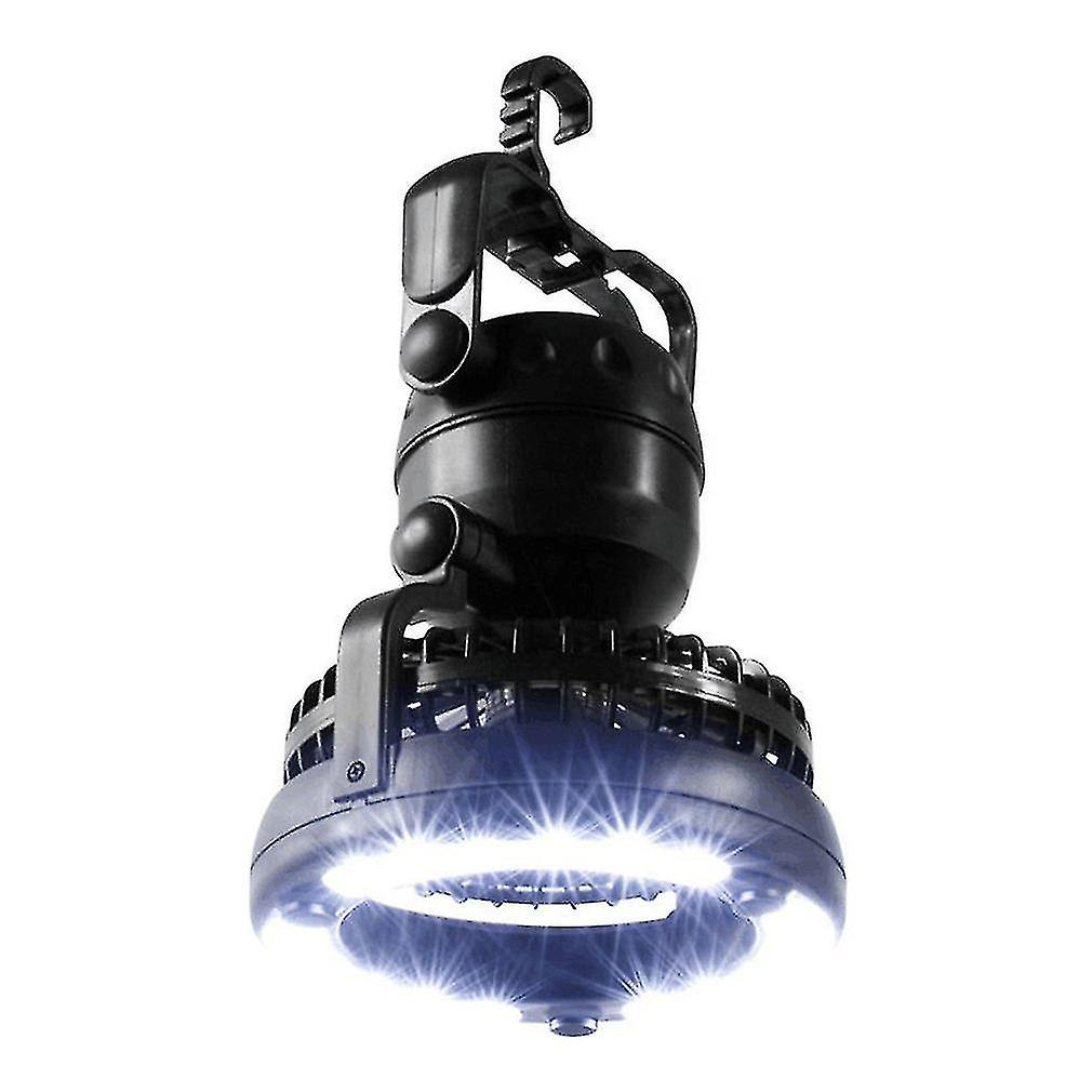 Multifunctional 18 Leds Camping Fan Lamp Emergency Lamp Two-in-one With Hook