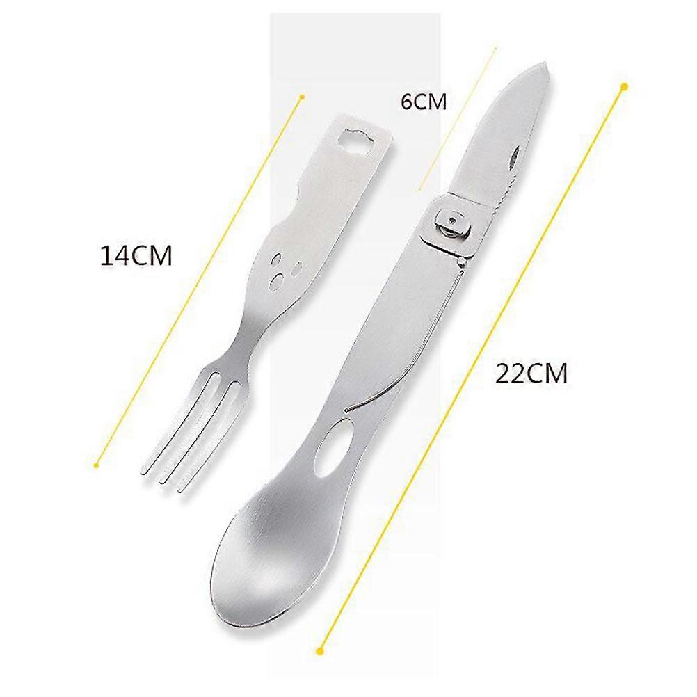 Cutlery Combination 3 in 1 Multifunctional Tool Fork Spoon Combo for Meal Use
