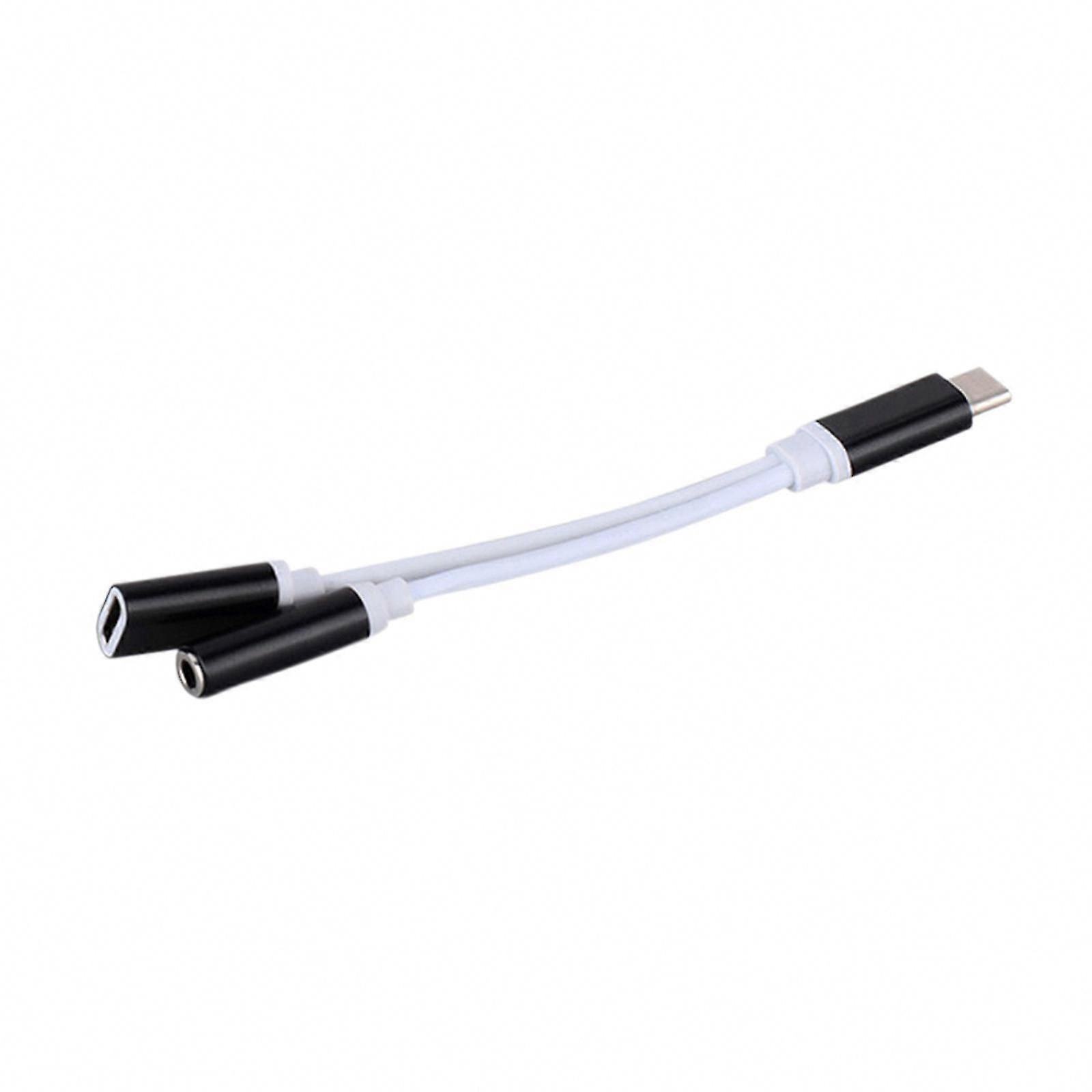 Type-C to Type-C + 3.5mm Audio Adapter for Headset Charging 2-in-1