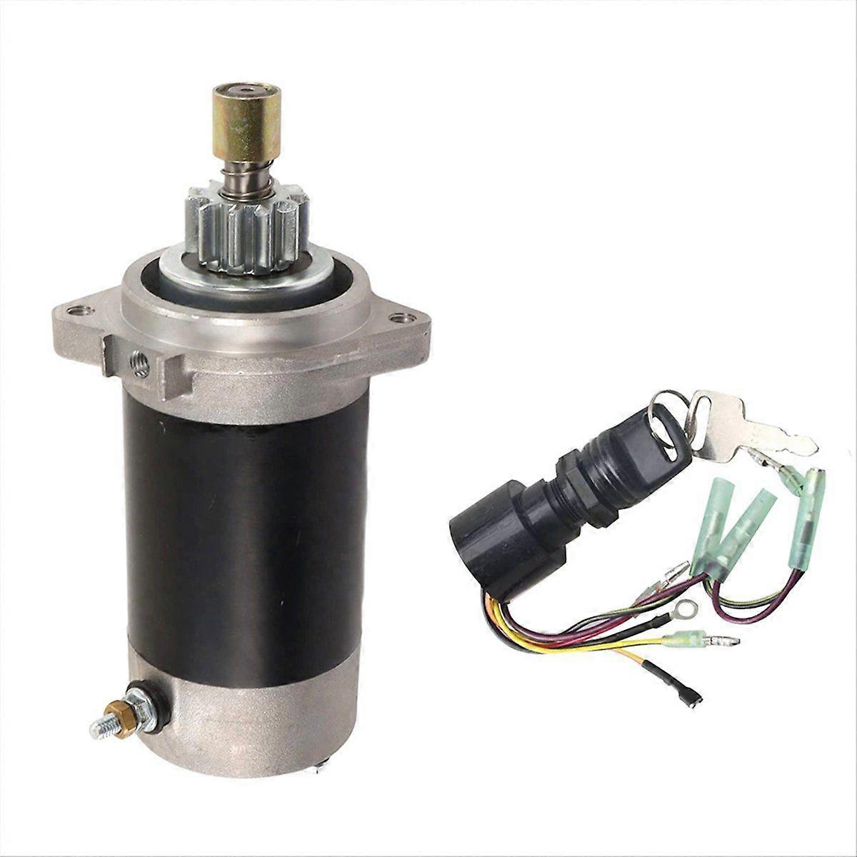 Boat Outboard Engine Starter Motor+Ignition Switch Kit for Mercury
