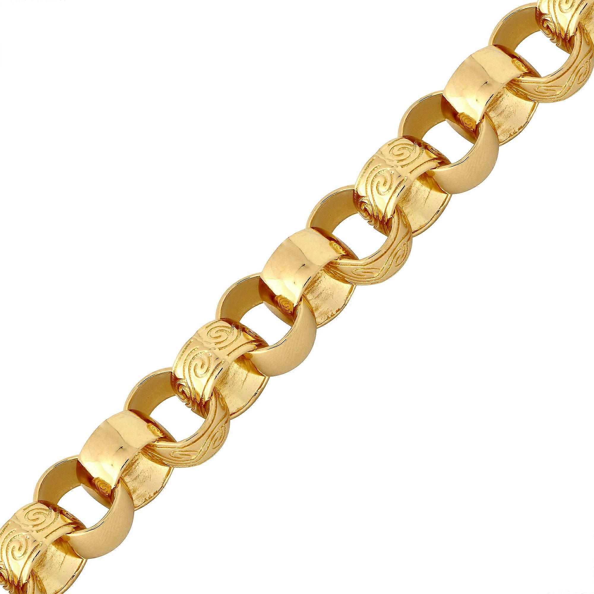 ジュエルコロンドンメンズフラッシュメッキ真鍮無垢手組立刻印キャストベルチャー11mmチェーンネックレス