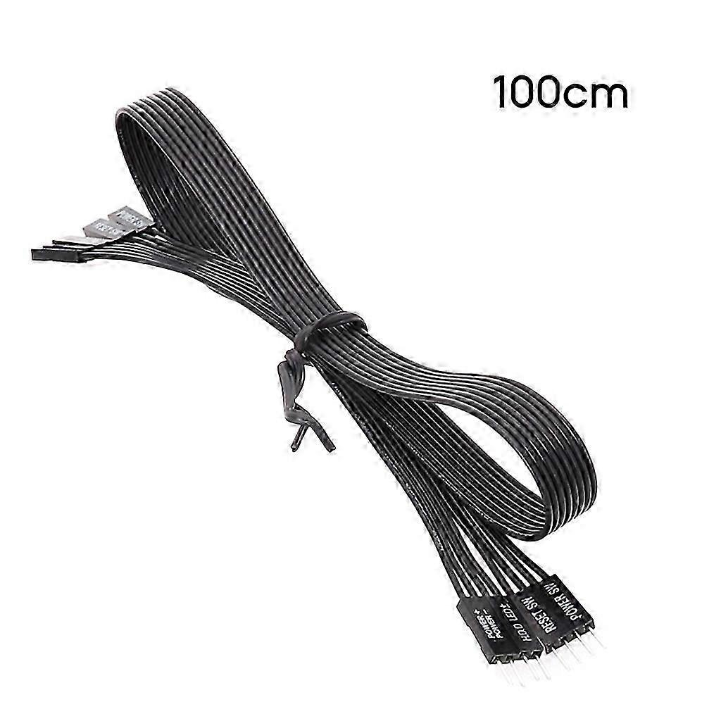 Power SW Extension Cable, 100cm 24AWG Dupont 2.54 Male to Female for Mainboard Switch HDD LED/PLED Reset SW