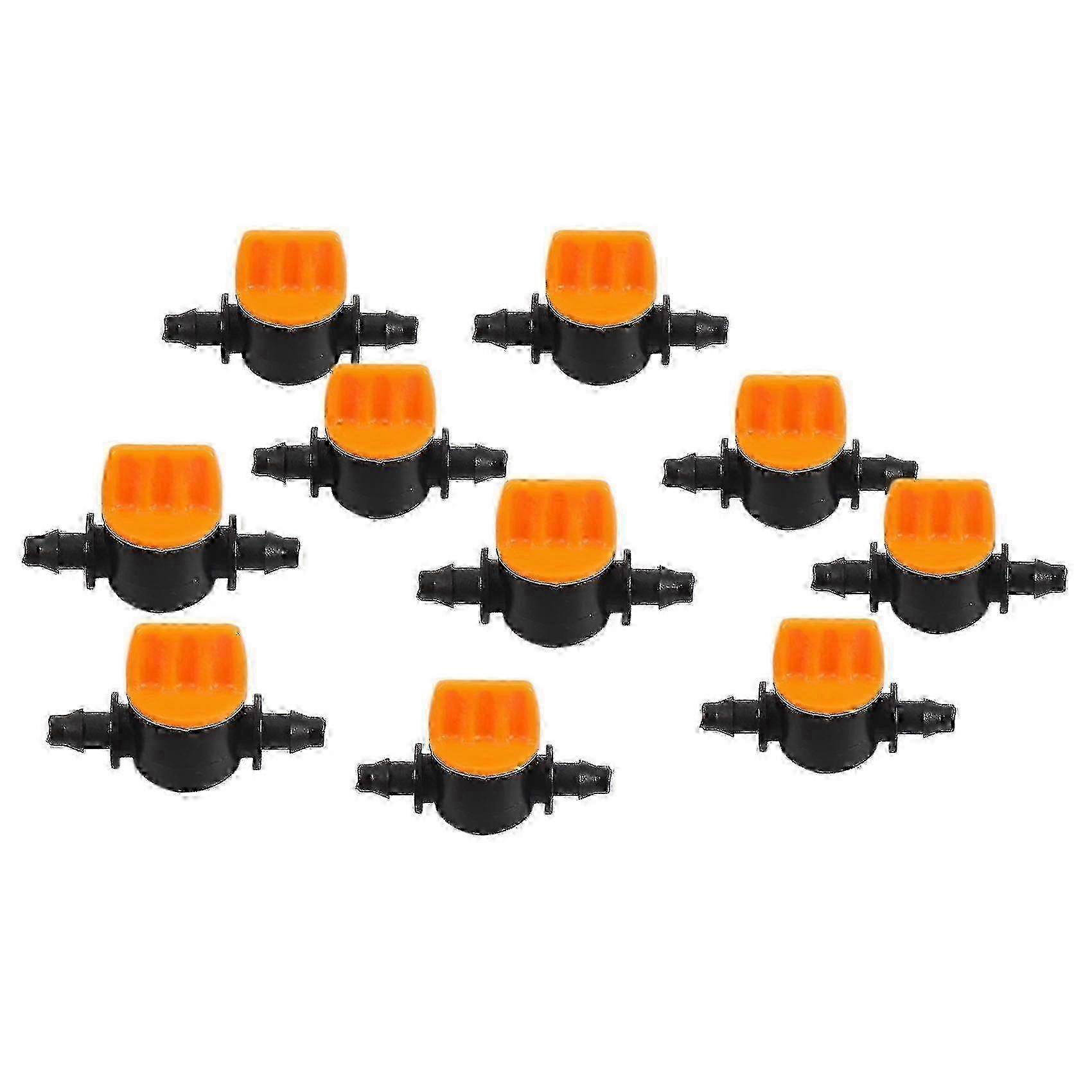 Mini Valve with 4/7mm Hose - Garden Irrigation Barbed Water Flow Control Valve, Agriculture Tools, Suitable for Drip Irrigation