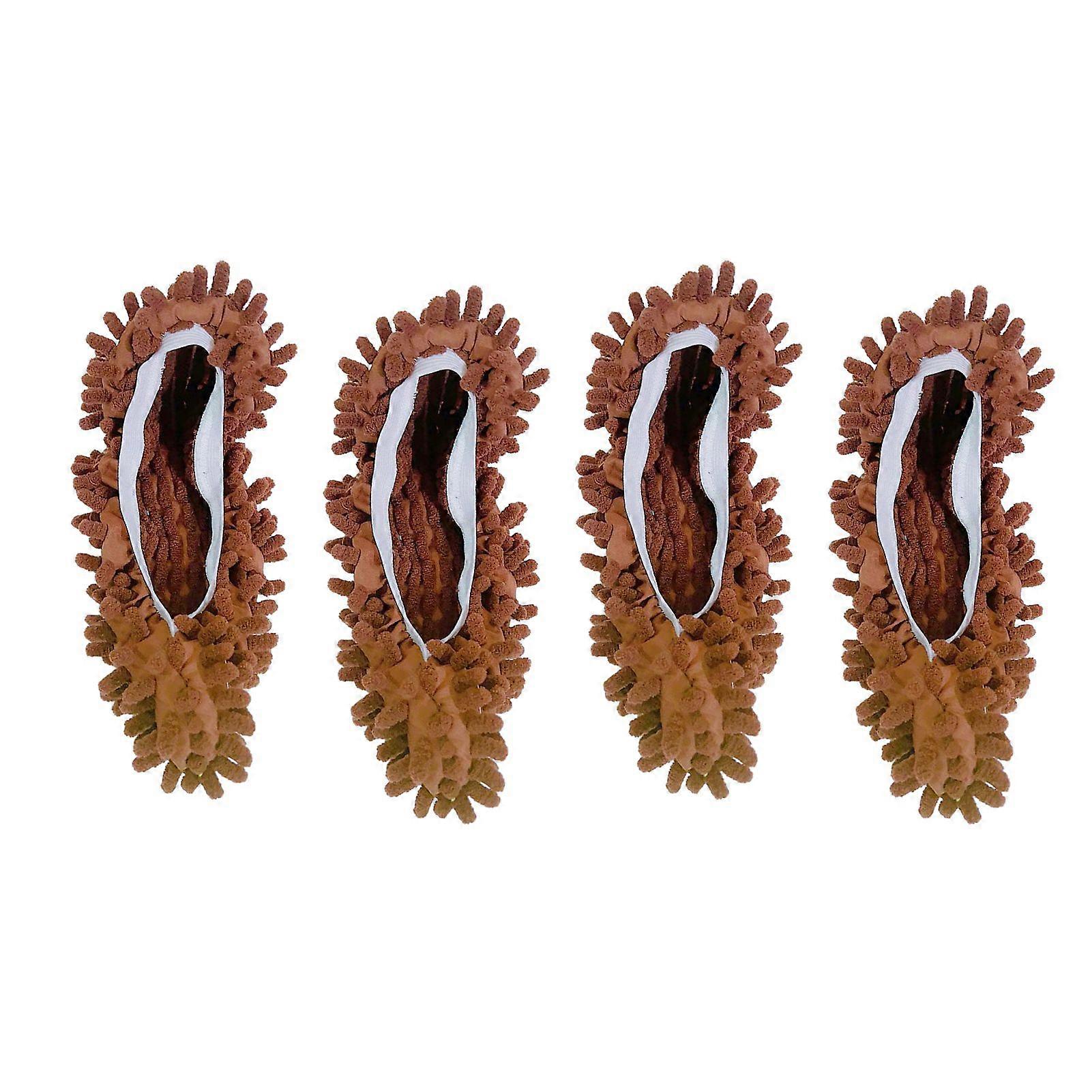 Jikaixiang 2 Pairs Lazy Shoe Cover Strong Dust Absorption Easy to Carry Elastic Wear-Resistant Foot Mops Floor Cleaning Tool