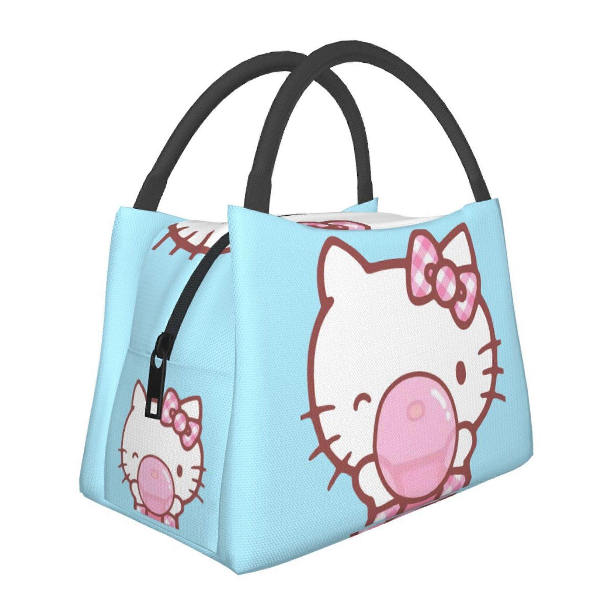 Cute Cartoon Lunch Bag Hello Kitty Lunch Box Reusable Insulated Lunch Tote for Office Work Picnic Hiking-Style 3