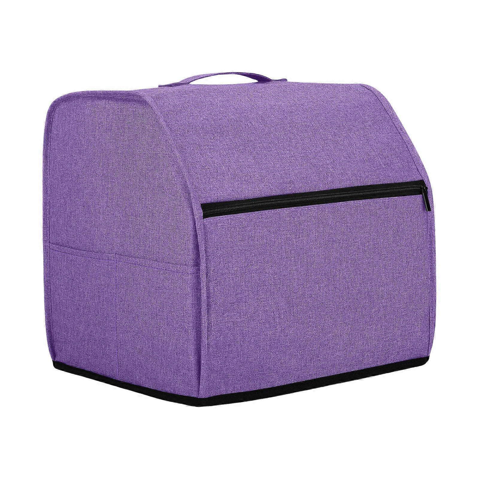 ماكينة الخياطة حقيبة حمل حقيبة ماكينة خياطة مقاومة للغبار مع مقابض حقيبة تخزين ماكينة الخياطة الاوفرلوك للمرأة الأرجواني