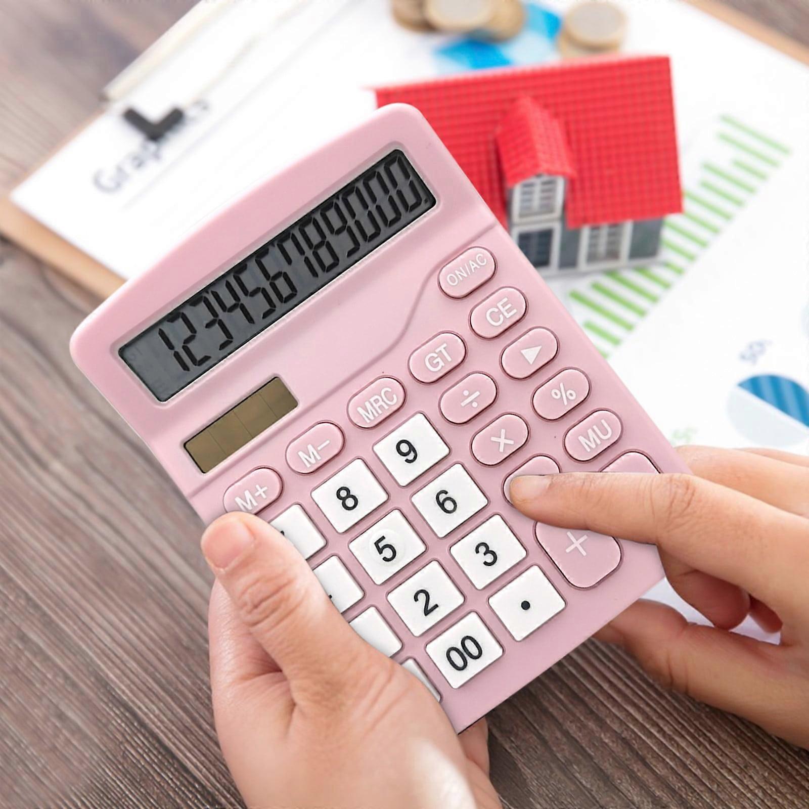 ZKCCNUK Office Supplies Transparent Calculator, Solar Computer,Calculator with Solar Calculator, Screen Calculator, on Clearance