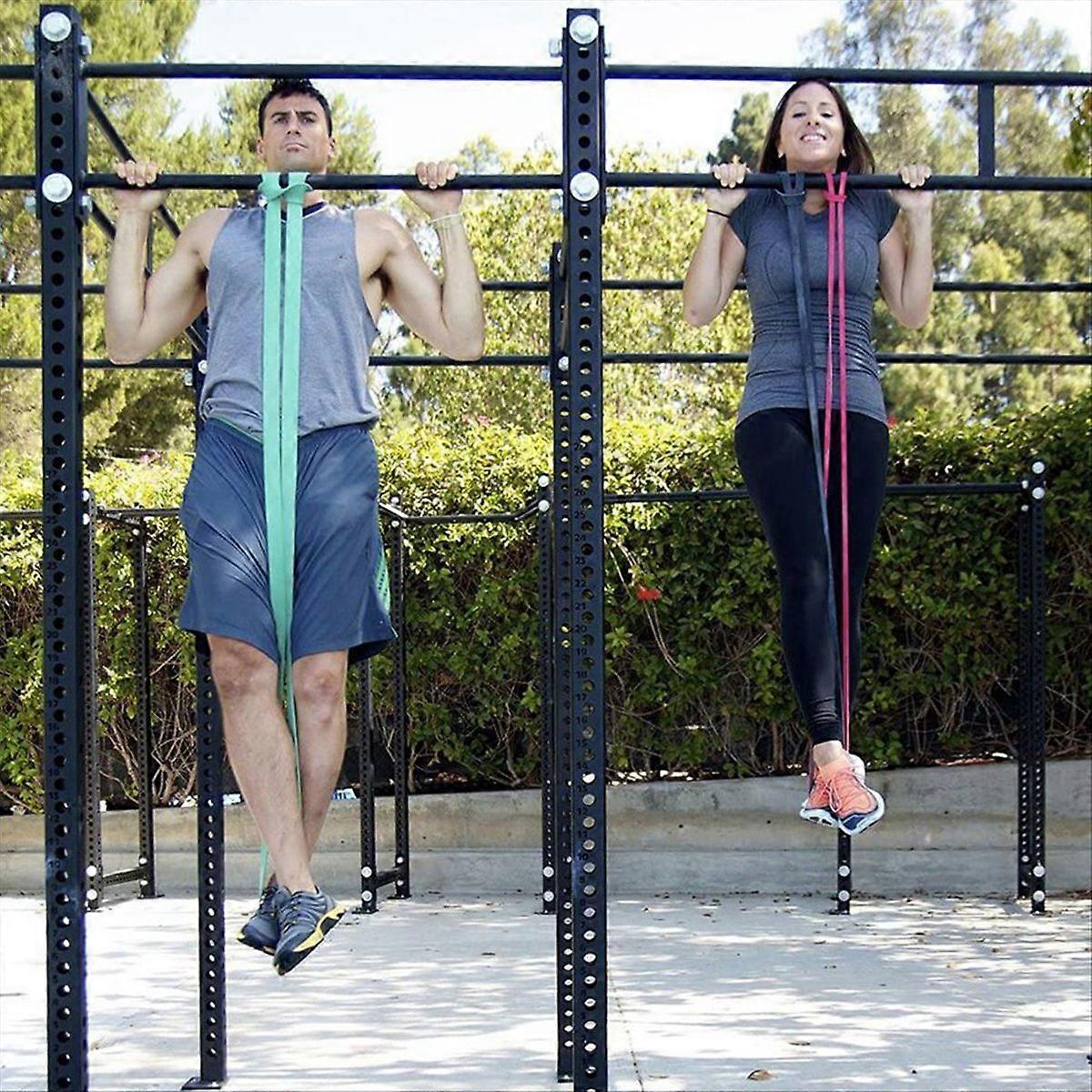 Fitness elastisk pull-up modstandsbånd sort