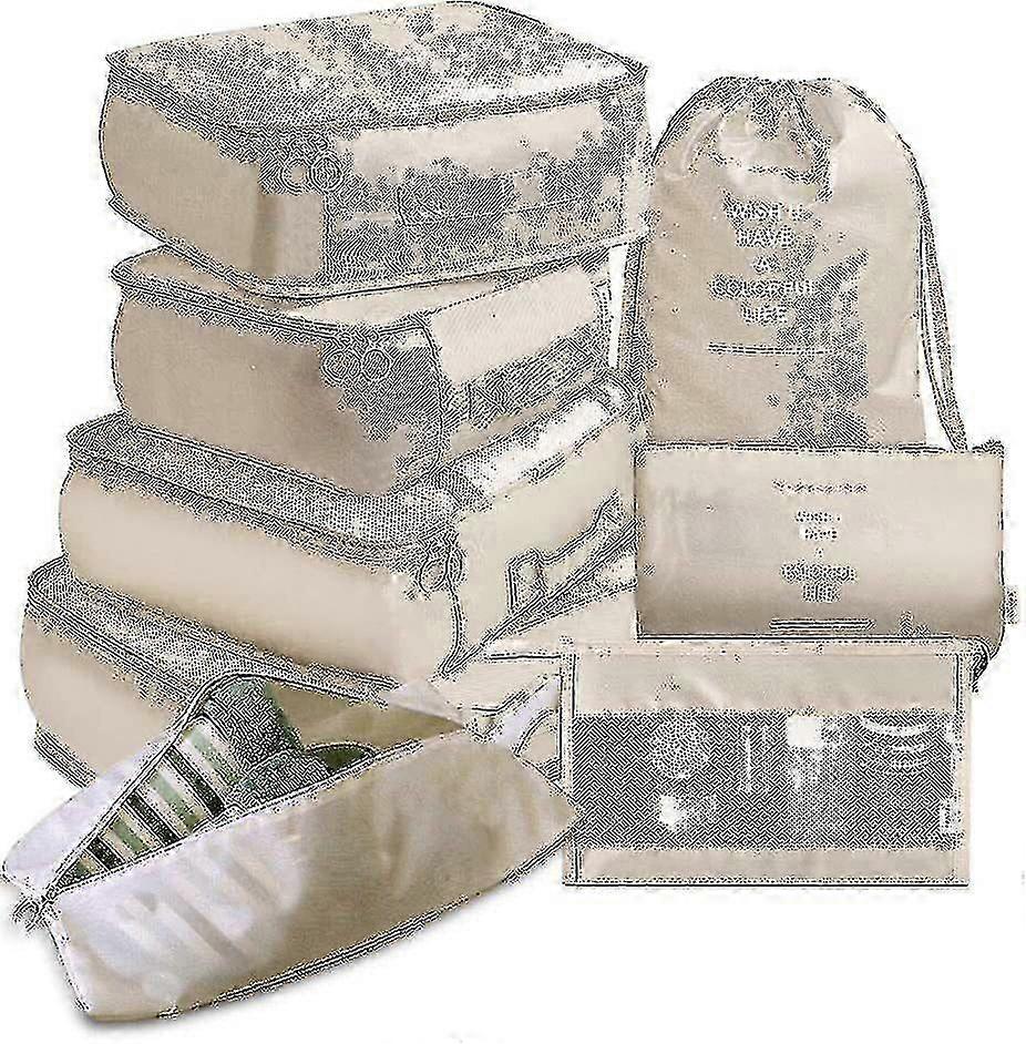 8st Arrangör Set Bagage Resväska Förvaringsväskor Packning Resor Kuber Gåvor-mxbc