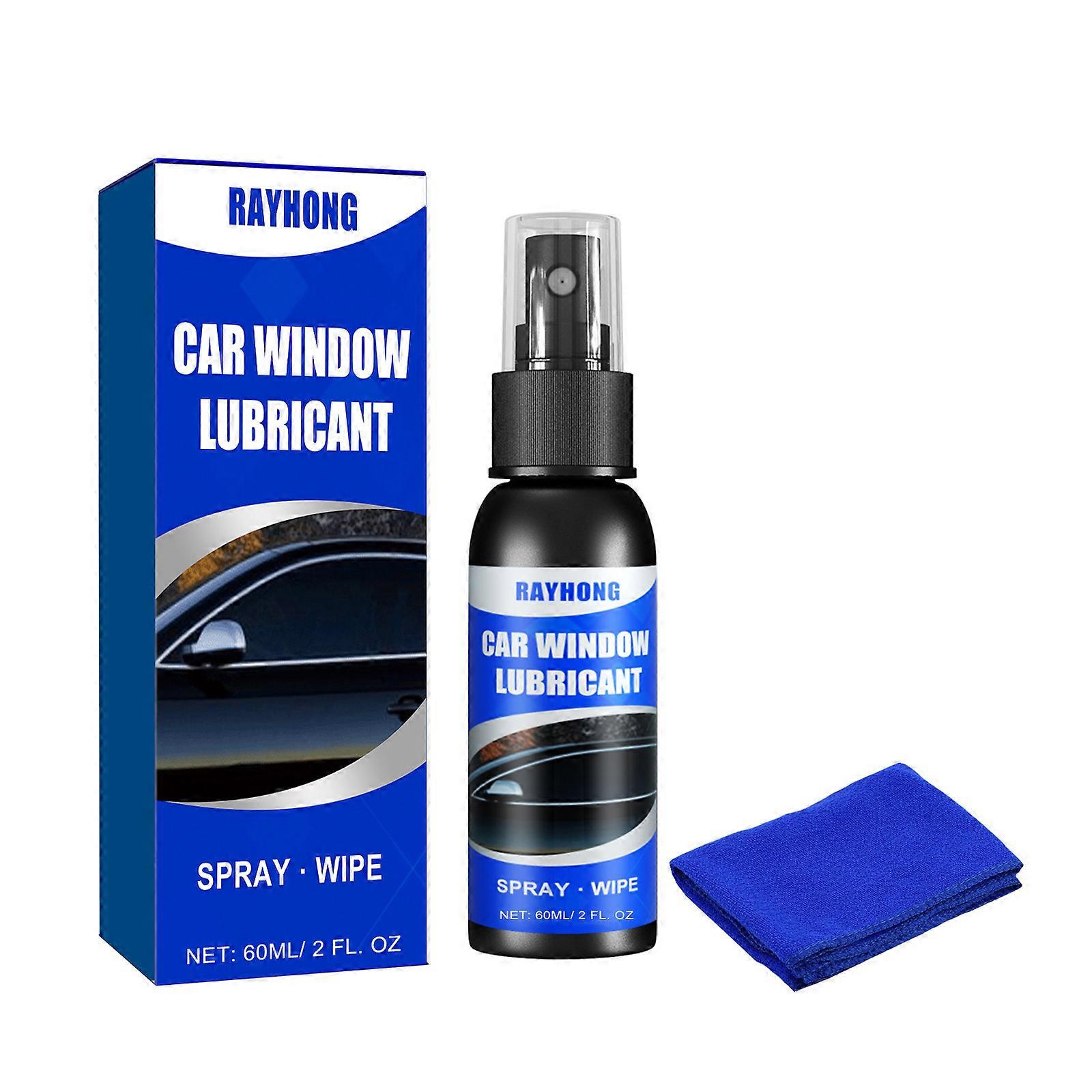 Rayhong car window sealing lubricant, eliminates sunroof noise, and provides lubricating spray for window tracks and lifters (60ml + cloth).-jc