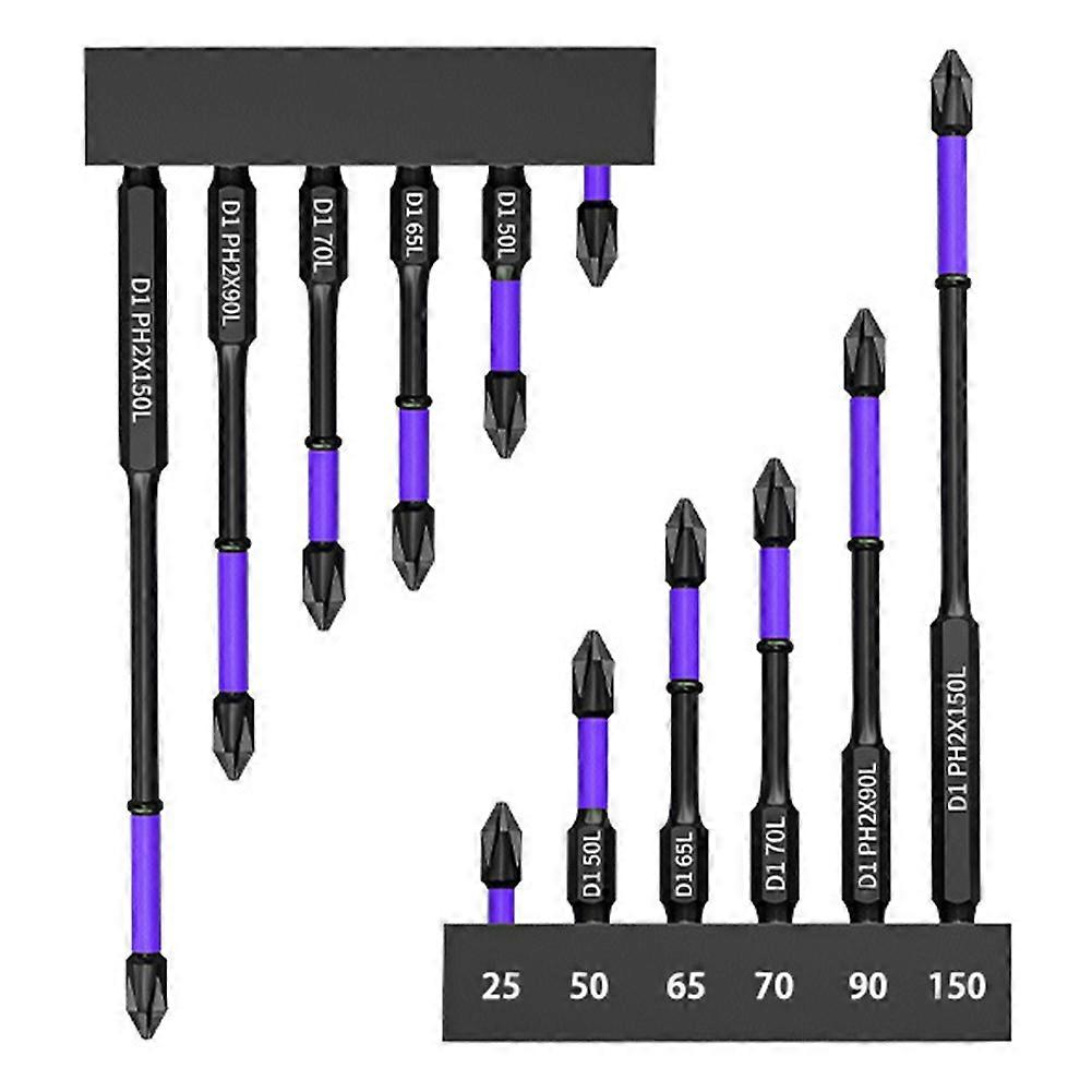 Magnetic Impact Phillips Bit Set with Anti-Slip Long Screwdriver Bits for Power Drilling