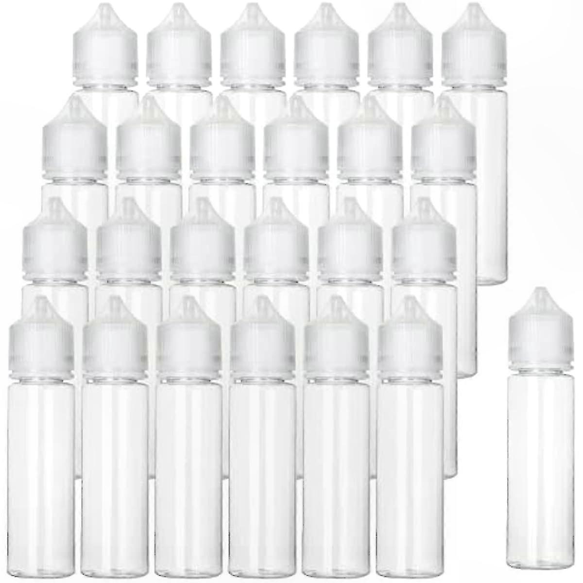 50-Pack 60ml PET Plastic Dropper Bottles with Caps for Liquids, Unicorn Design