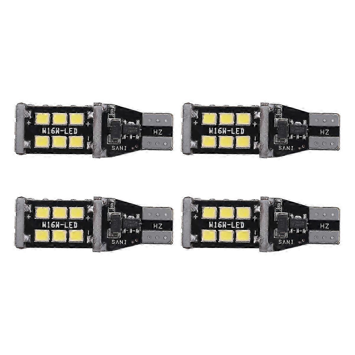 4Pcs Bright White Canbus LED Bulb for Car Backup Reverse Lights 912