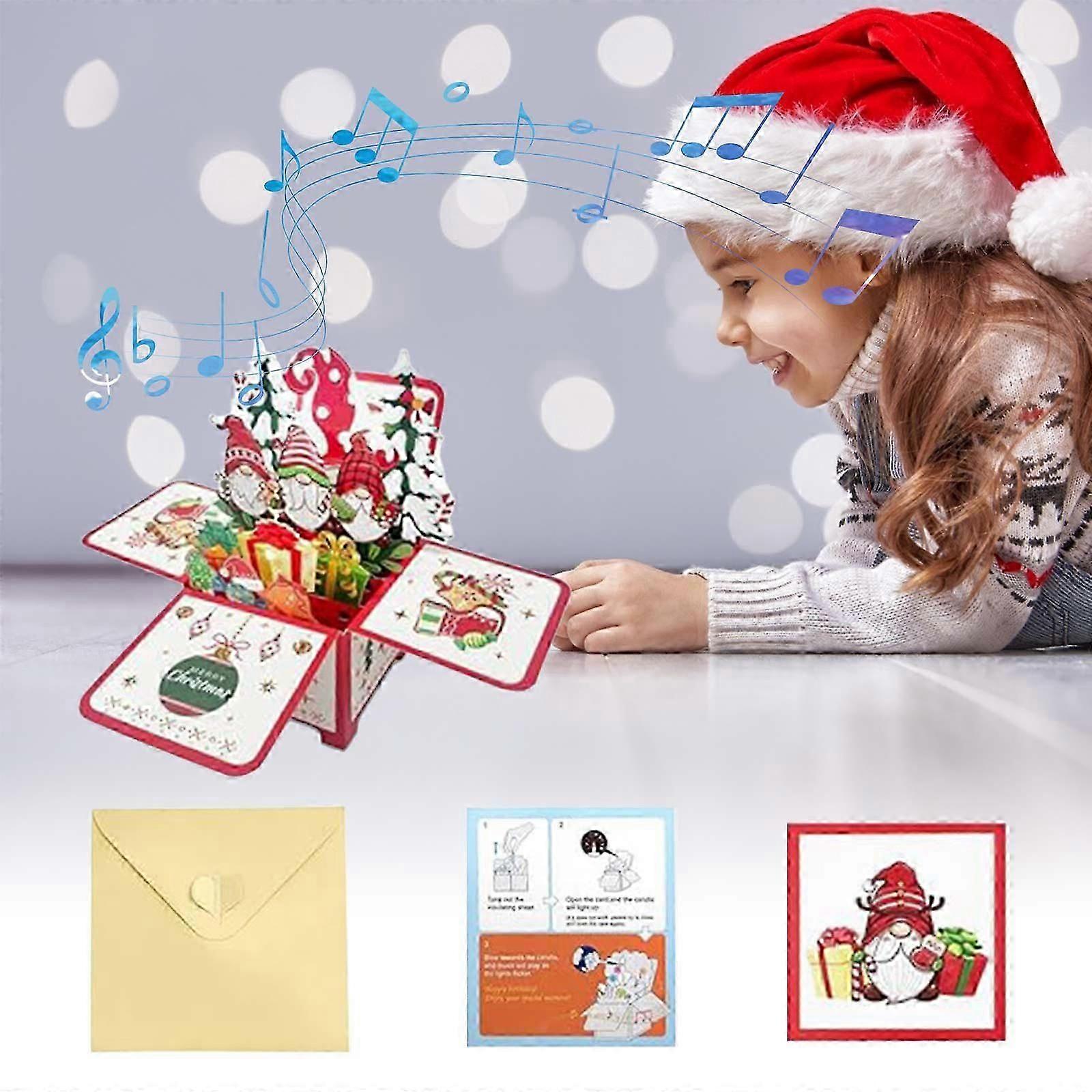 Christmas Card Up Christmas Tree With Lights And Music Greeting Card Christmas Tree Up Christmas Card LED Light Christmas Card WUD6520