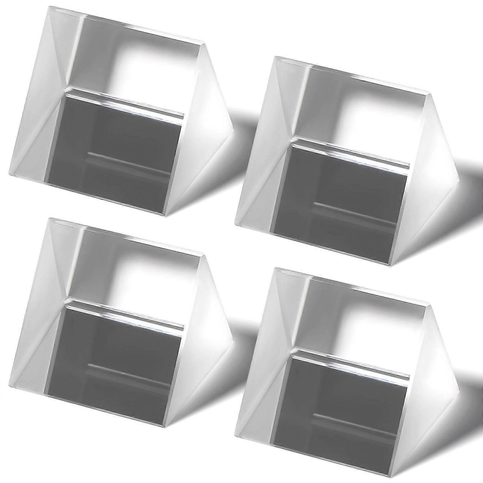 Accuratekeyword Triangular Prism Optical Glass for Photography Use 4Pcs