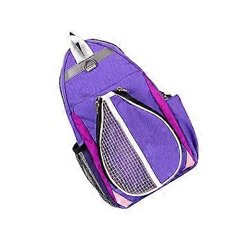 Large Capacity Table Tennis Paddles Storage Bag Easy Access Double Zippers Adjustable Strap Sport Activity  Sky Blue