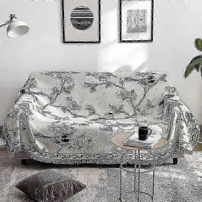 Soft Throw Blankets with Tassels Cozy Cotton Woven Bed Couch Throw Sofa Chair Towel Multi-Function for Home Soft Big Towel z