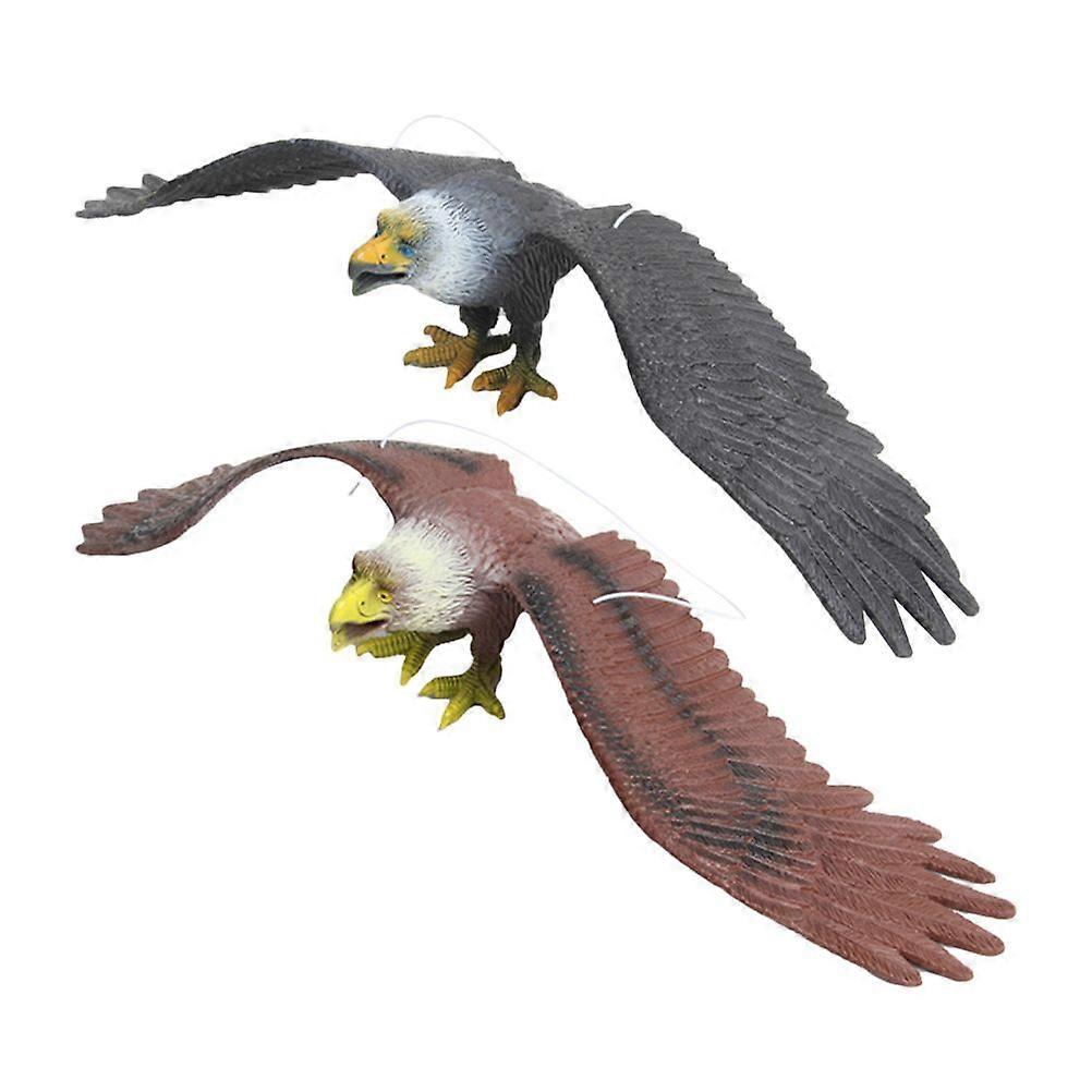 2pcs Realistic Eagle Model Toys Simulation Eagle Figurines Bird Animal Model Balancing Eagle Toy