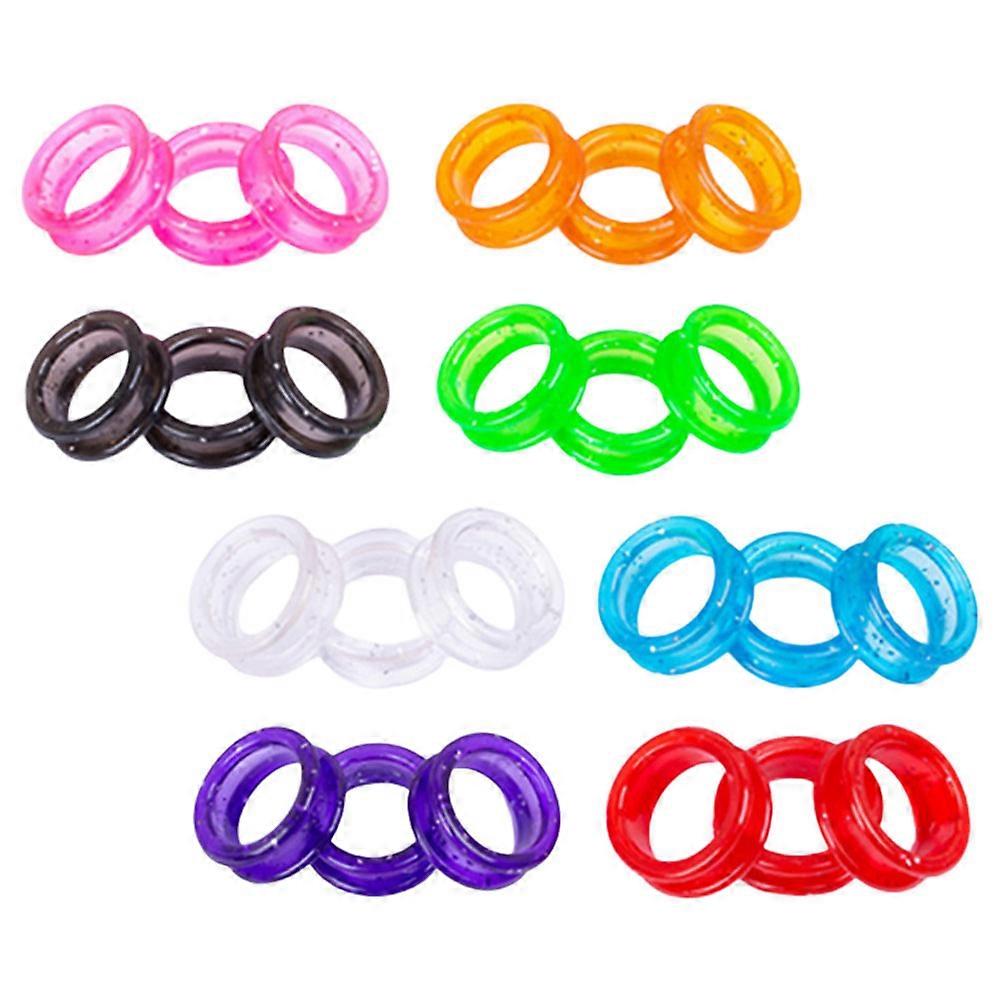 24pcs Silicone Scissors Finger Rings Dog Grooming Pet Shears Ring Thumb Inserts