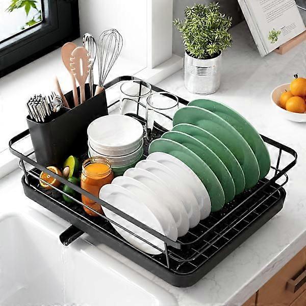 Dish rack: Space-saving dish rack, dish rack for kitchen counter