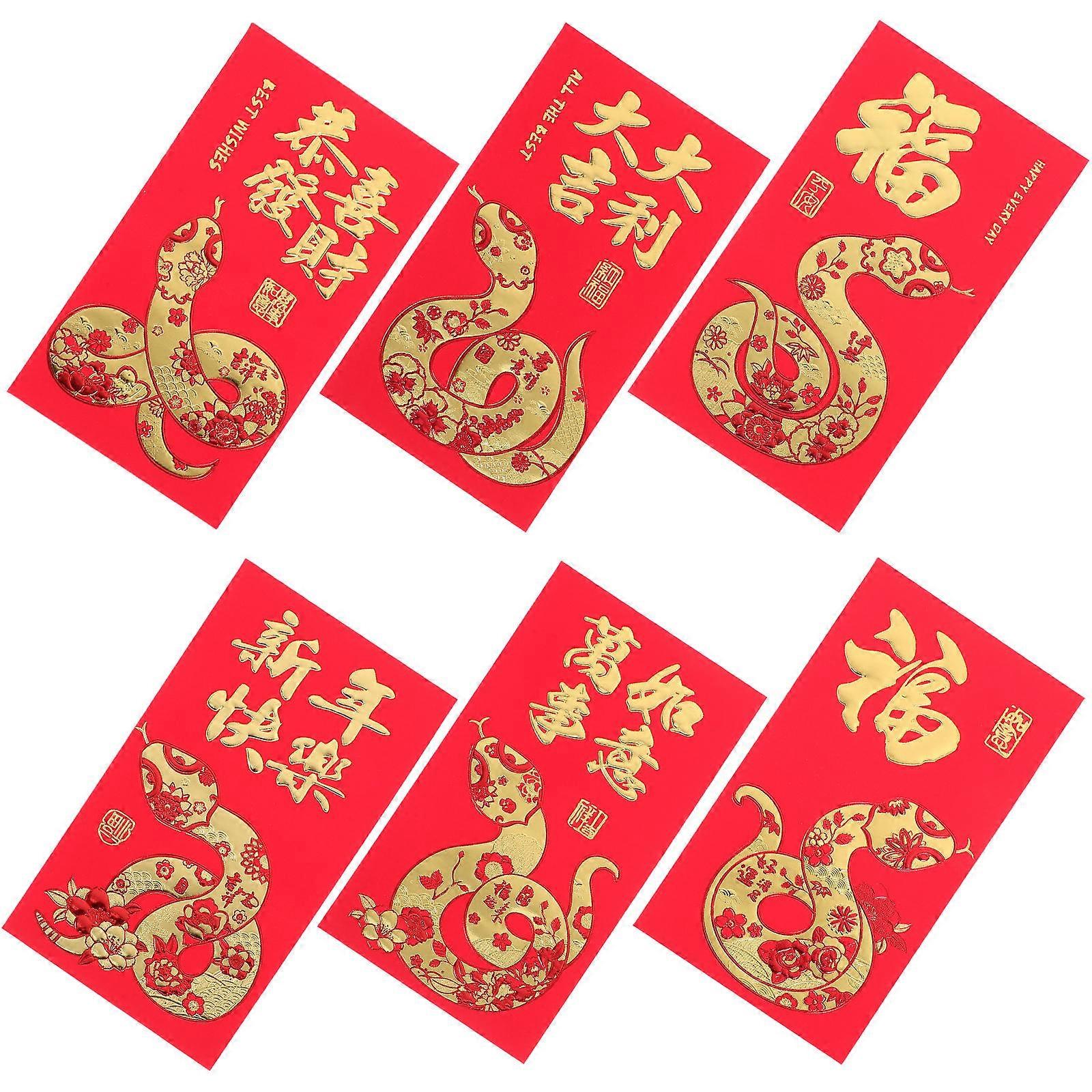 Paper Red Packets Snake Year Envelopes for Storage 36Pcs Assorted Color