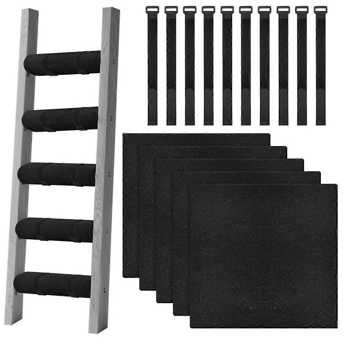 5 PCS Bunk Bed Ladder Pads with 10 Adjustable Hoop Straps