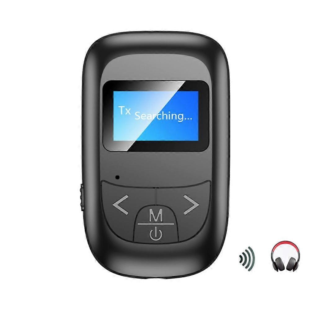 3.5mm Bluetooth 5.0 Transmitter Receiver for TV Car PC, 3 in 1 Wireless Adapter with LED Screen compatible with Home Stereo System