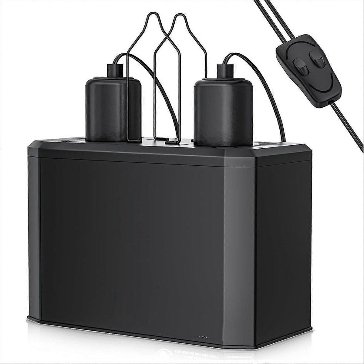 مصباح الزواحف مزدوج القبة تركيبات للمصباح الحراري ولمبة UVB (بحد أقصى 100 واط لكل منهما) مع تصميم عاكس ل B