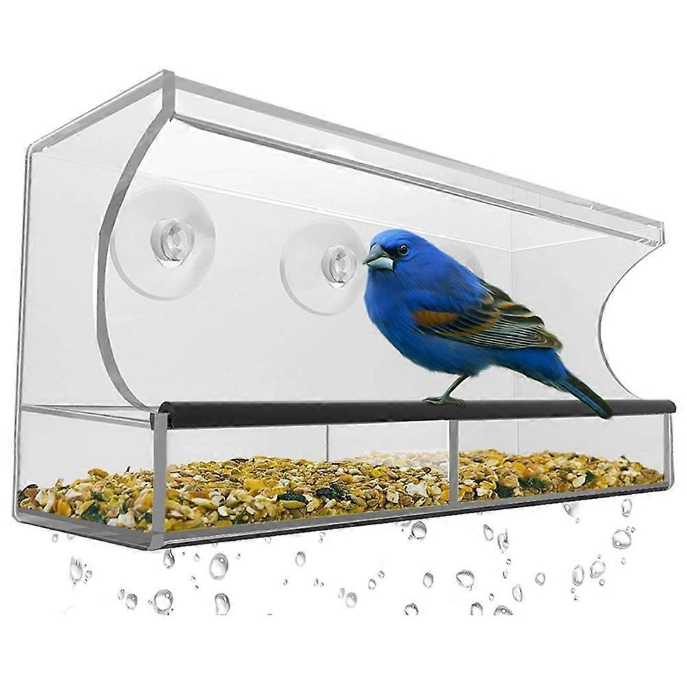 Window bird feeder, wild bird feeder, transparent window bird feeder