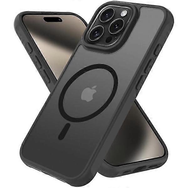Compatible with iPhone 16 Pro Matte Black Magsafe Case compatible with iPhone 14 Pro