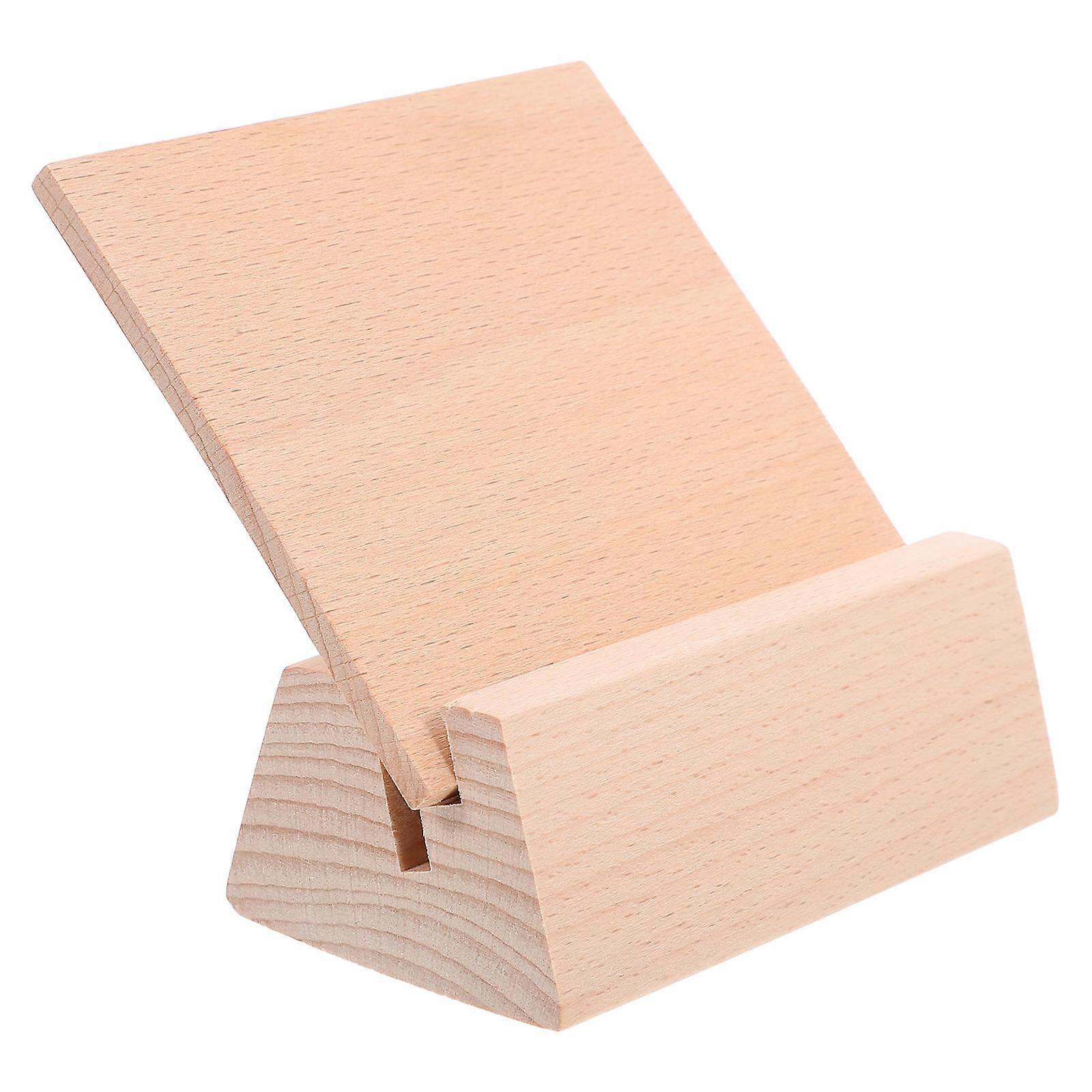 Wooden Card Holder for Desktop Use with Creative Base Support 1 Piece