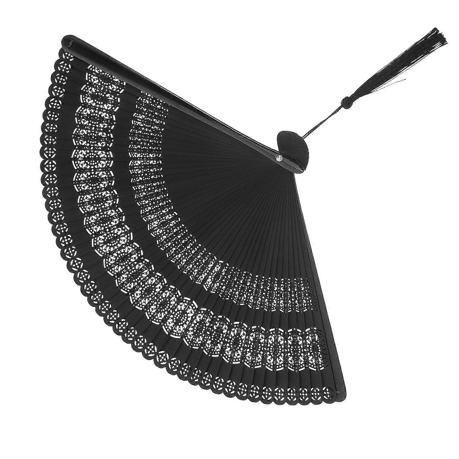 Handheld Chinese Style Bamboo Folding Fan for Decor