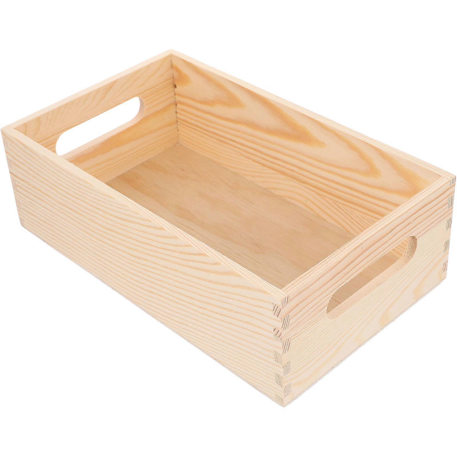 Wood Storage Crate Box for Storage Use Multi-Function Desk Organizer