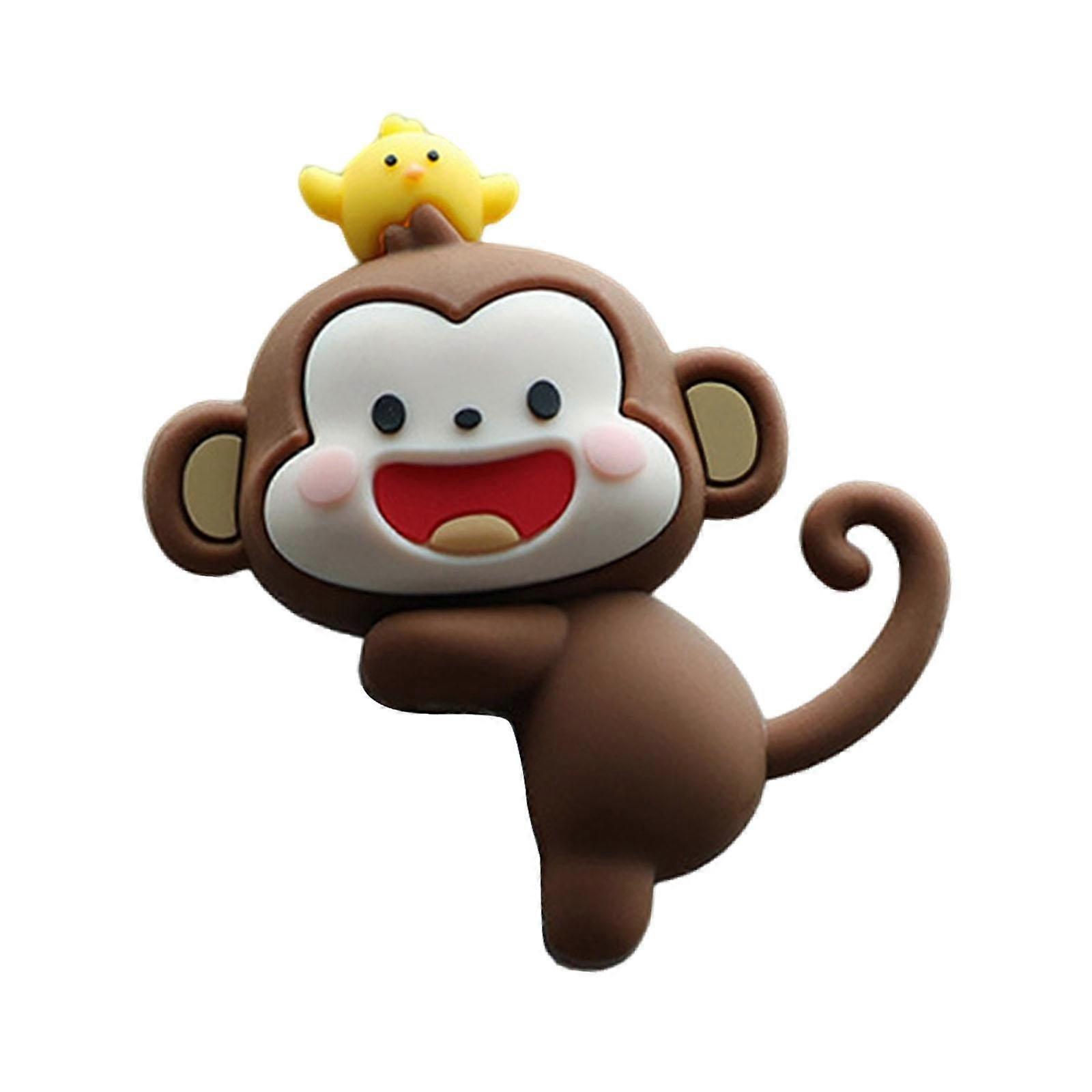 Small Monkey Figurine Car Accessories for TV Monitor Bookshelf Notebook