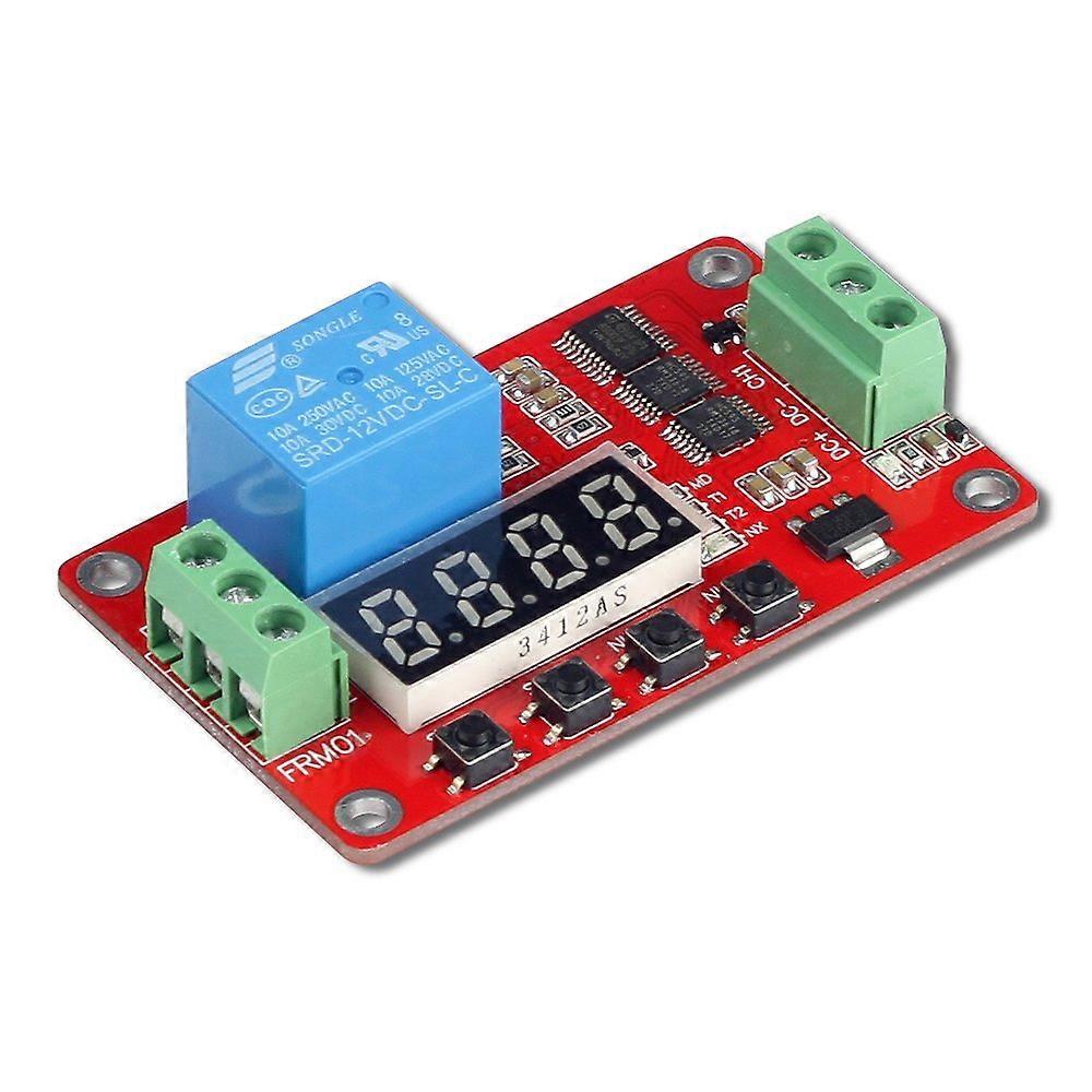 Programmable Time Delay Relay DC 5V 12V 24V, Multifunction Timer Module with 18 Modes and LED Display